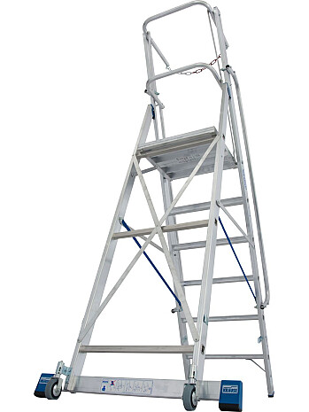 KRAUSE Stabilo drabina z platformą i barierkami 6 stopni + rolki